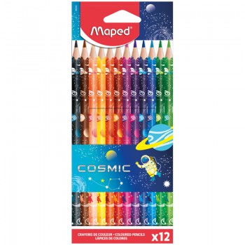 Карандаши цветные пластиковые Maped "Color'Peps Cosmic" 12 цветов