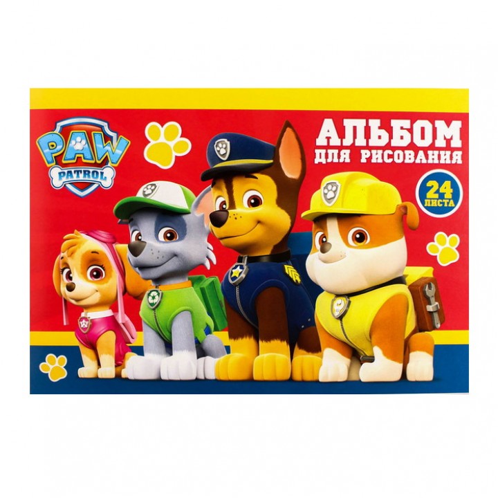 Альбом для рисования А4, 24 листа на скрепке Paw Patrol