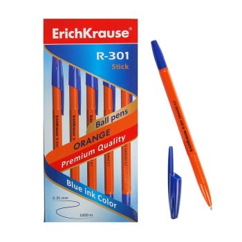 Ручка шариковая Erich Krause R-301 Orange Stick